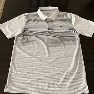 Puma stripe polo shirt